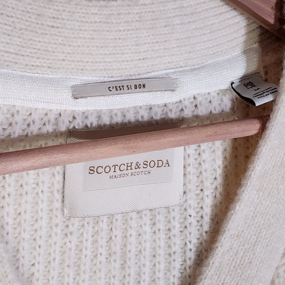 Scotch And Soda Cream Button-Up Women's Sweater - Picture 7 of 8